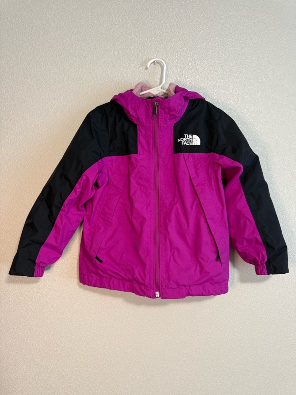 The North Face Tri Climate Magenta and Black coat